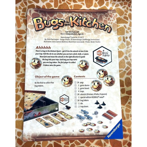 Bugs in the Kitchen Board Game Hex Bug Nano Special Edition Open Box - Picture 7 of 13